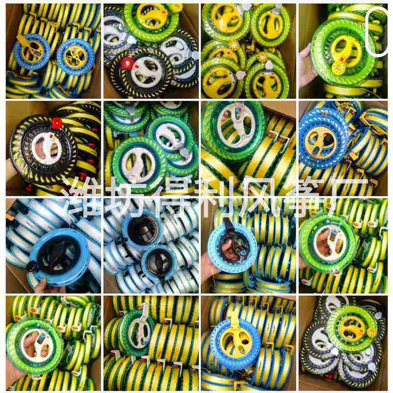 新款风筝水晶线轮风筝轴承批发自握把防器材锁线倒转大轮手握放飞