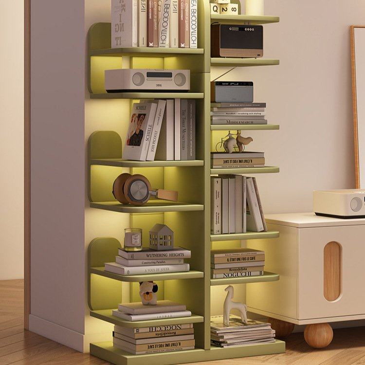 创意新款书架落地置物架多层书柜简易储客厅物架一体家用靠墙收纳