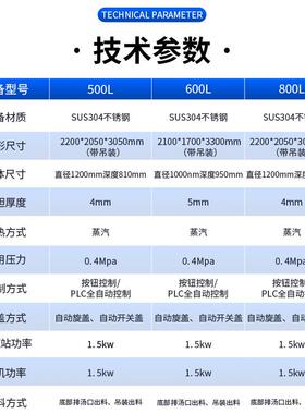 全自动翻盖高压蒸煮锅 商用粽子蒸煮锅 牛肉咸鸭蛋高压高温蒸煮锅