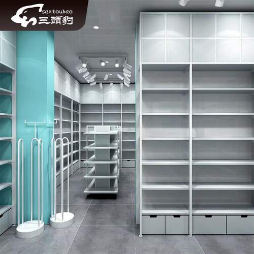 nome货架厂家直销精品店靠墙展示架生活馆服装店钢木多层陈列架