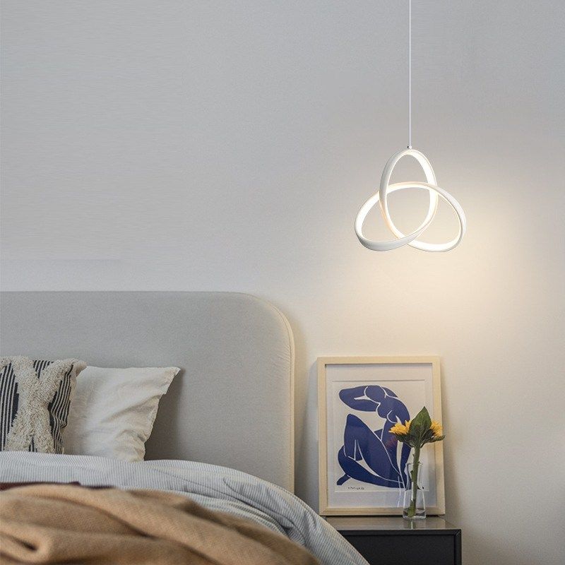 床头吊灯现代简约卧室床头灯吊线灯吊灯背景墙创意314L小道客厅过