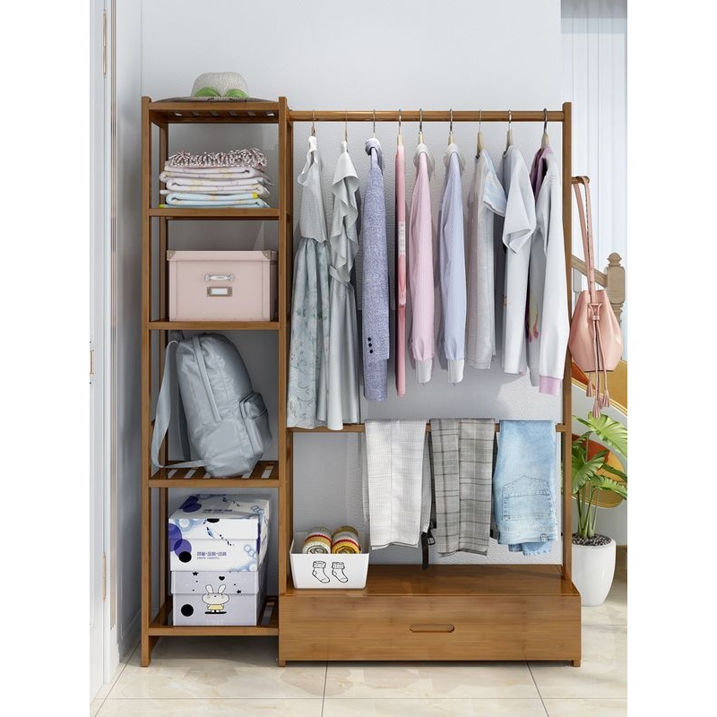 鞋架子简易门口挂衣架一体衣帽鞋柜落地卧室经济型收纳柜门厅家用