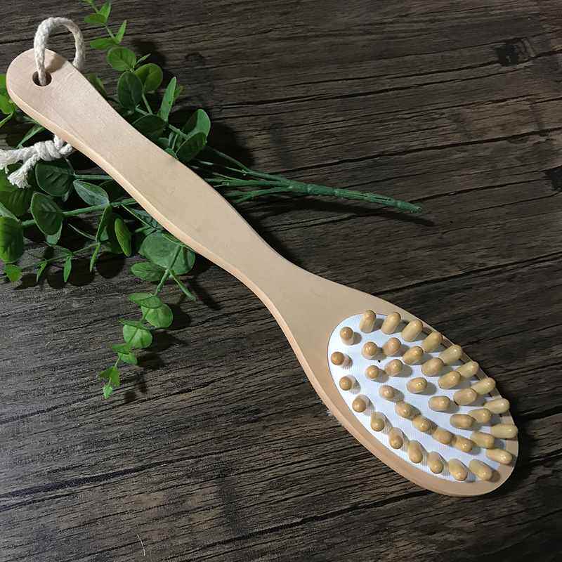 新品 款木制猪鬃毛双面按摩刷洗澡刷长柄沐浴刷干刷清洁刷可加log