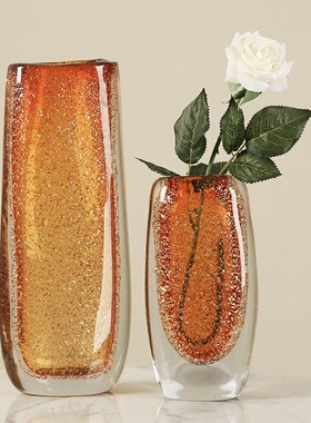 创意现代艺术玻璃玻璃花瓶装饰品酒店客厅入口桌装饰插花插花