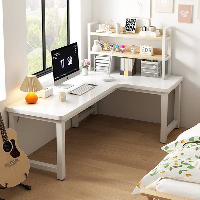 转角书桌奶油风学生家用桌子拐角学习简约一体电脑桌写字现代书架,住宅家具,转角桌,淘宝优惠券,粉丝福利购,淘宝优惠卷