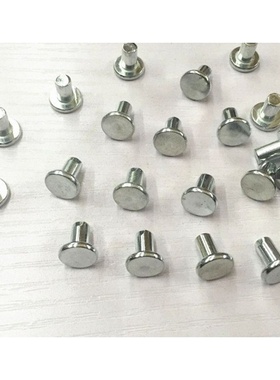 GB109镀锌平头铁铆钉铁实心铆钉镀白色铁钉6mm系列【1公斤起拍】