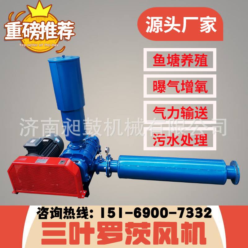 罗茨风机鱼塘养殖曝气增氧机气力输送大功率正负高压 三叶罗茨风
