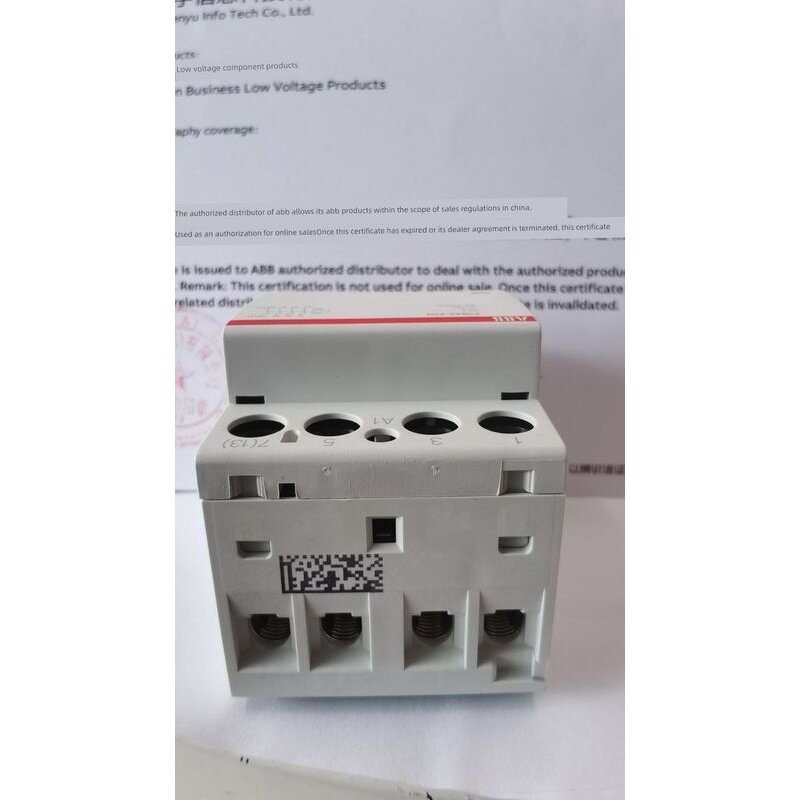 ABB建筑接触器进口导轨ESB40-40N-01线圈24VAC/DC替代ESB40-40