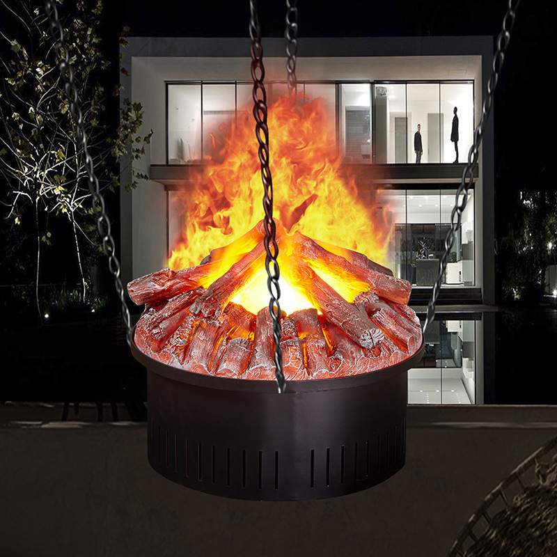 3D雾化壁炉法式电子木碳火焰加湿器电视柜背景墙装饰LEDLED发光