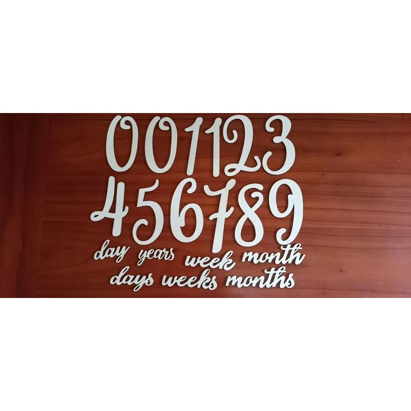 厂家直销木制里程碑新生儿宝宝数字道具年份摄影积木工艺品月摆件