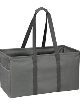 牛津布野餐篮户外春游大容量超市购物篮提篮可折叠沙滩手包折叠