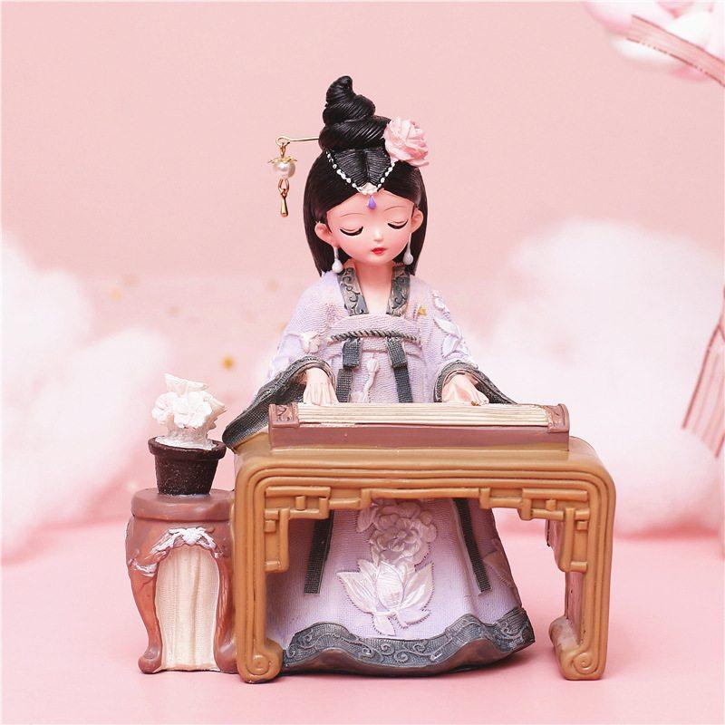 复古玲珑少女琴棋书画摆件送中式风装饰宫廷摆件房间生日礼物同学,家居饰品,国学摆件,淘宝优惠券,粉丝福利购,淘宝优惠卷