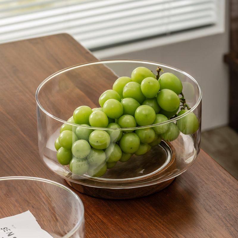 简约玻璃果盘客厅糖果盆点心盘碗收纳盒甜点木质高脚干果零食,厨房/烹饪用具,微波炉专用盒,淘宝优惠券,粉丝福利购,淘宝优惠卷