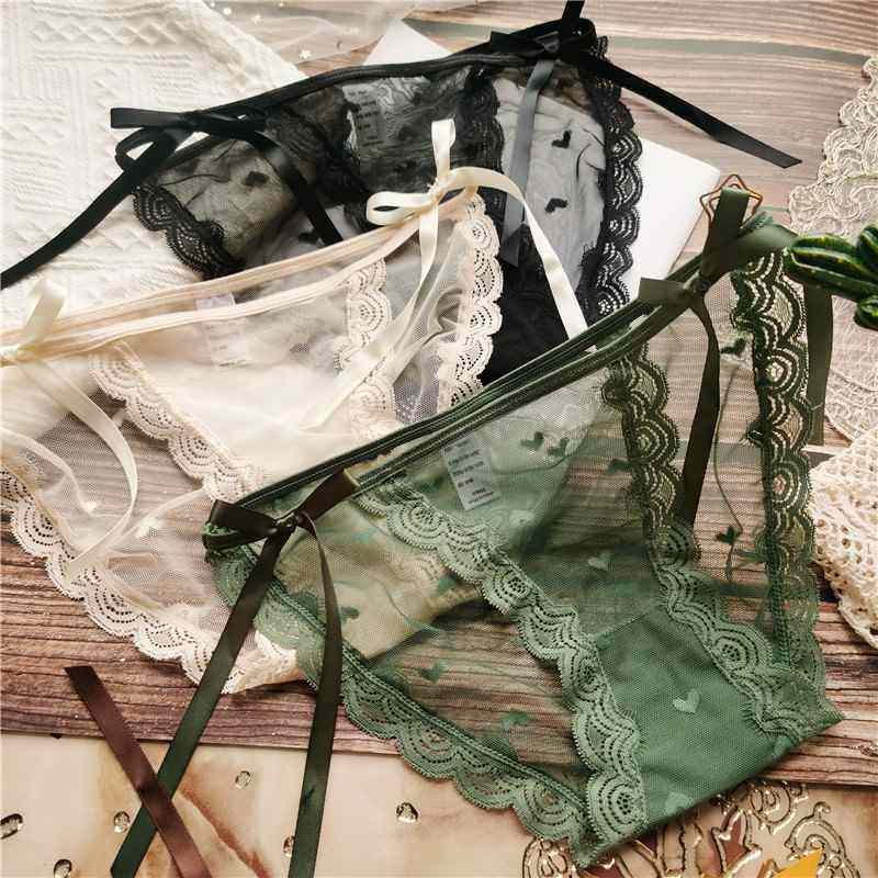 新品 3399网纱爱心#森系性感蝴蝶结网纱蕾丝边可爱性感低腰女内裤,女士内衣/男士内衣/家居服,女三角裤,淘宝优惠券,粉丝福利购,淘宝优惠卷