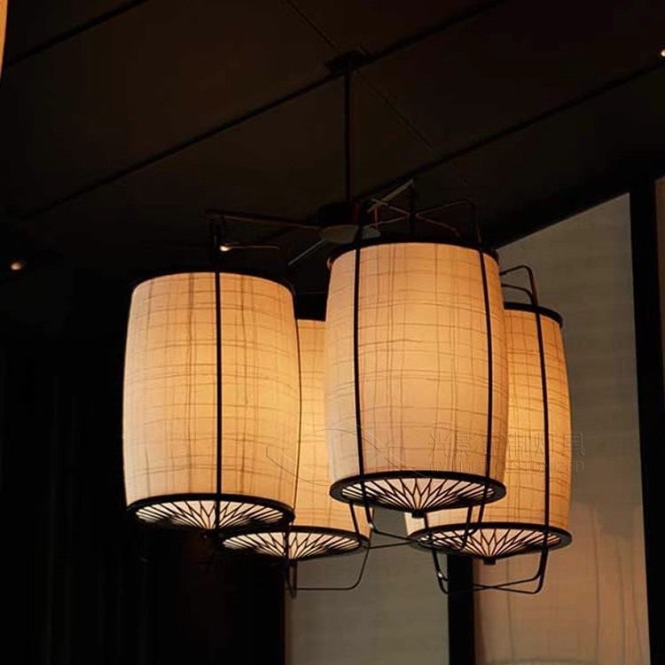 Aman Kyoto禅意装饰鸟笼侘寂餐厅布艺吊灯笼新中式设计师布罩吊灯,家装灯饰光源,餐厅吊灯,淘宝优惠券,粉丝福利购,淘宝优惠卷