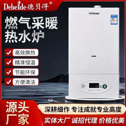 源头厂家20W-40W供暖取暖静音 智能显示燃气热水炉 壁挂炉地暖用