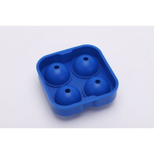 厂家直供亚马逊圆形四连冰球模硅胶家用冰球模具威士忌冰球模具