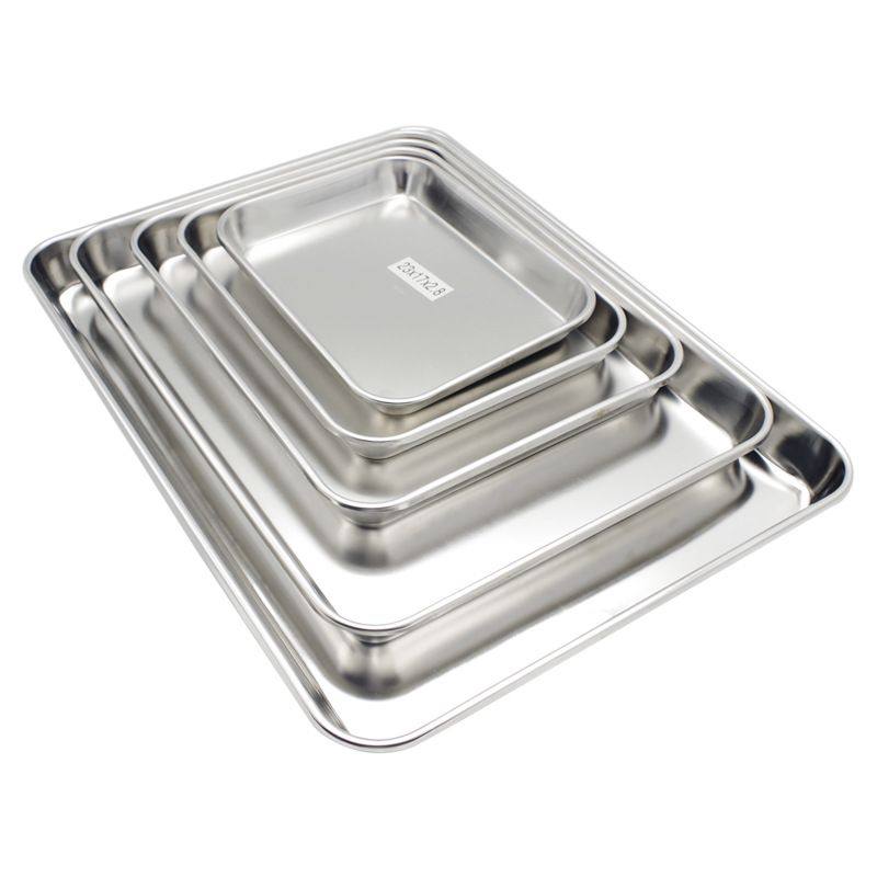 304不锈钢方盘平底长方形烤箱加厚医疗肠粉烘焙盘托盘盘子蒸糕盘,餐饮具,餐用托盘,淘宝优惠券,粉丝福利购,淘宝优惠卷