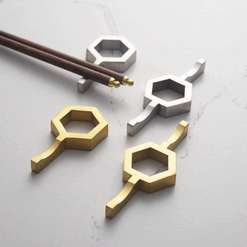 新中式宫廷六角汤匙托勺子不锈钢枕餐厅托多用型筷子酒店金色筷架,餐饮具,筷子盒,淘宝优惠券,粉丝福利购,淘宝优惠卷