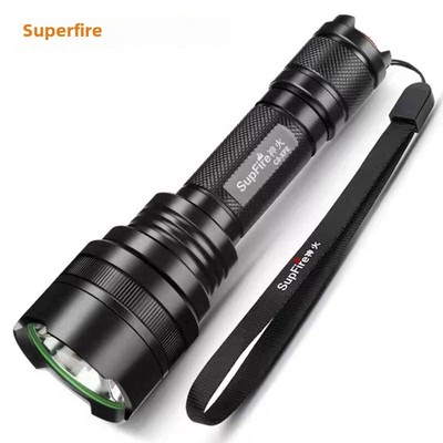 神火强光手电筒C8-XPE可充电家用户外远射防水便携18650小型手灯