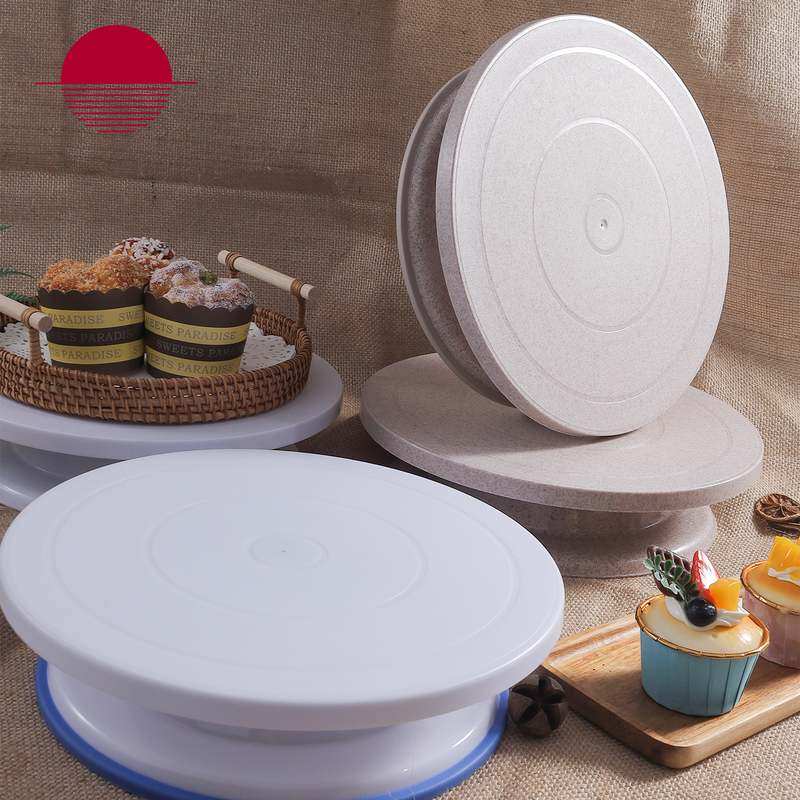 新品 烘焙工具 带防滑边塑料蛋糕转台转盘 小麦秸杆塑胶PP旋转烘,厨房/烹饪用具,裱花台,淘宝优惠券,粉丝福利购,淘宝优惠卷