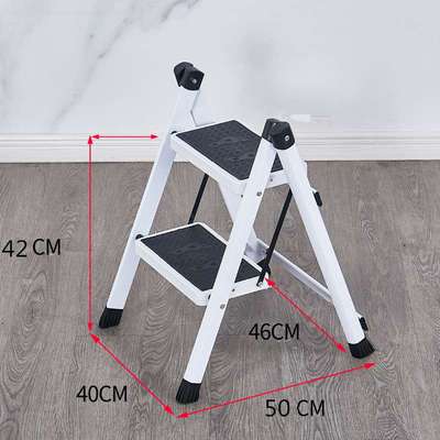 19EK家用小折叠梯凳加厚TIZI二步人踏梯板凳字钢管铁梯子高