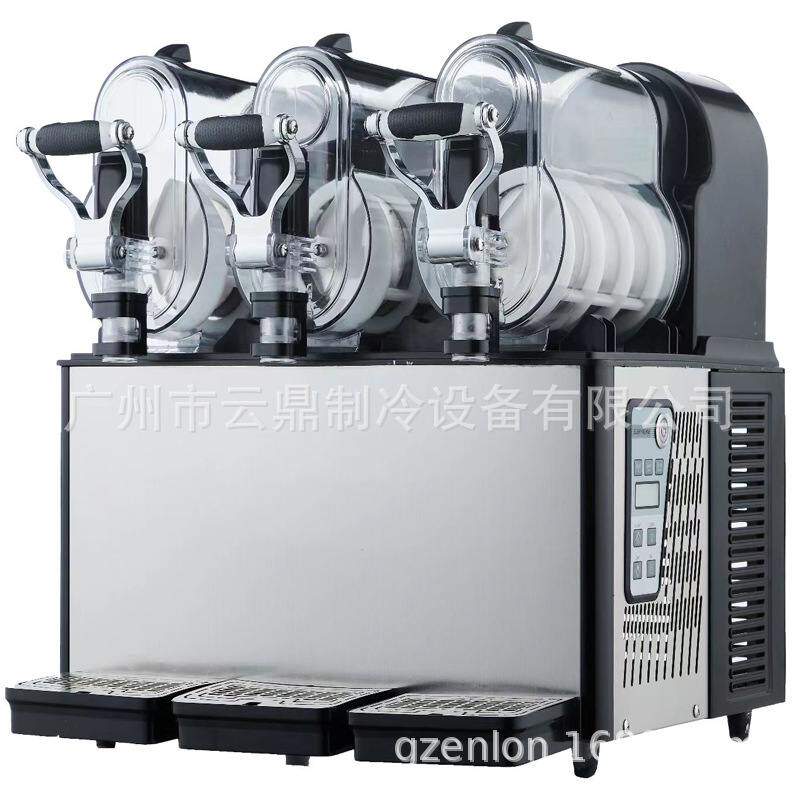 2025新款 110V冷饮店雪泥机  双缸 商用 slush machine  雪融机