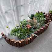 防腐木栅栏花园围栏圆木户外庭院篱笆室外护栏室内阳台装 饰小木桩