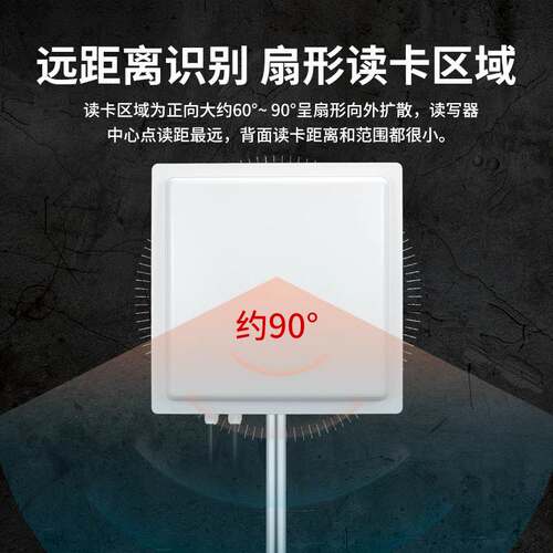 门禁停车rfid超高频读写一体机固定式UHF远距离915m电子标签读头