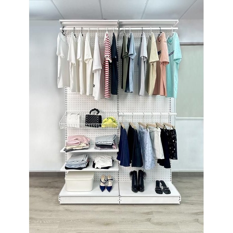 衣柜组装整装简易家用卧室小户型洞洞板免打孔独立衣橱出租屋