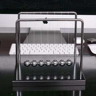 牛顿摆球器7球大号发疯摇摆撞珠桌面物理小摆件单摆波实验撞击球