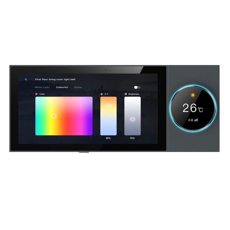 涂鸦中控屏网关6寸旋钮语音控制Tuya智能家居系统触摸屏网关控制