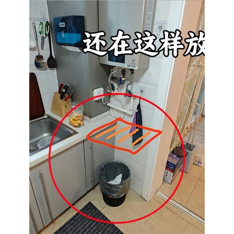 不需要弯腰在厨房不累！家用厨房专用壁挂式高价值厨房垃圾卫生桶