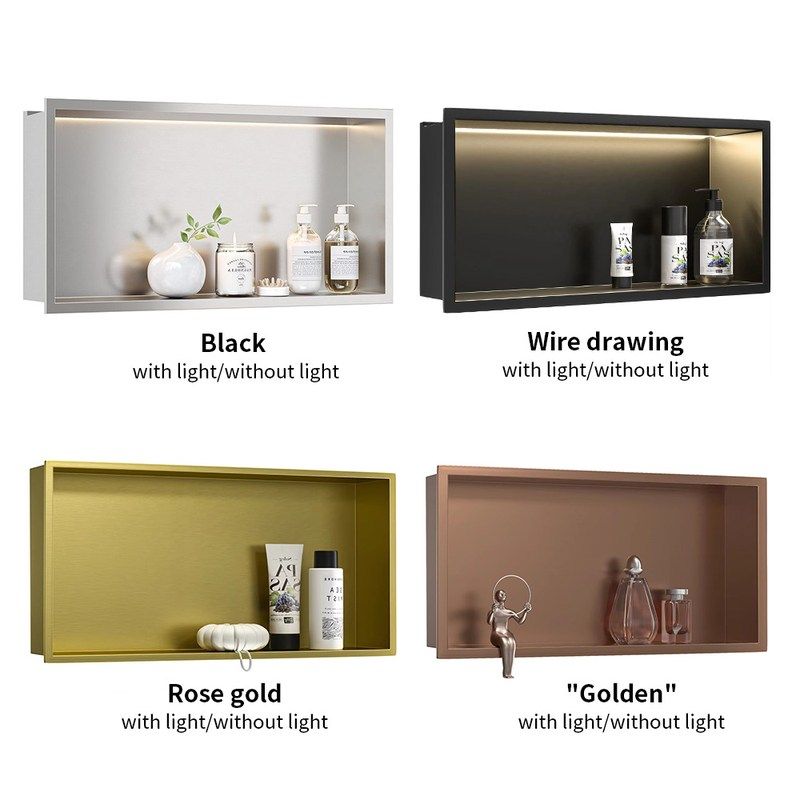 外贸304不锈钢壁龛卫生间浴室金属壁龛隔板嵌入式电视柜成品内嵌,家装主材,壁龛,淘宝优惠券,粉丝福利购,淘宝优惠卷