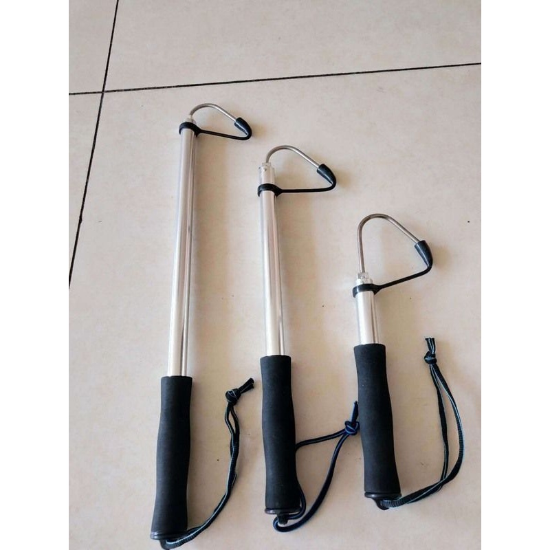 批发不锈钢勾鱼器伸缩式钓船鱼钩起搭钩子鱼钩铝合金捞鱼钓渔冰