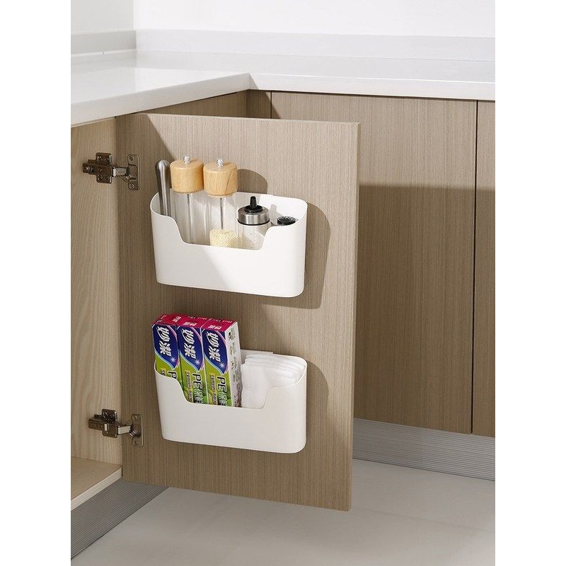 壁挂式收纳盒大号免打孔卫浴室用品整理盒橱柜门后置物储物收纳盒
