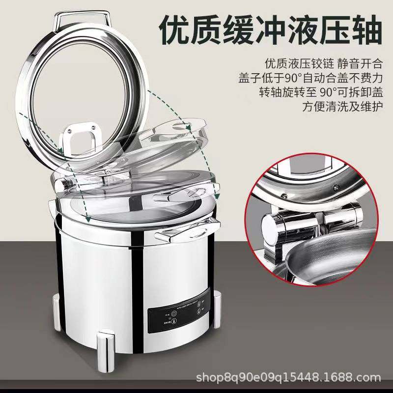 跨境商用酒店电子暖汤煲电加热汤炉加厚不锈钢自助餐炉保温餐炉,厨房电器,商用保温锅/保温桶,淘宝优惠券,粉丝福利购,淘宝优惠卷