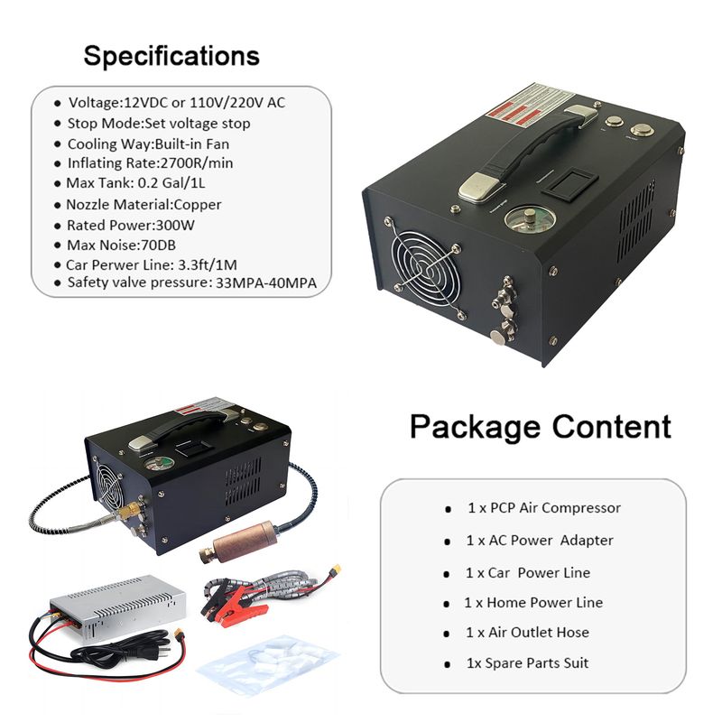 热销220V12V车载高压打气泵30mpa电动打气机压缩机便携自动停机