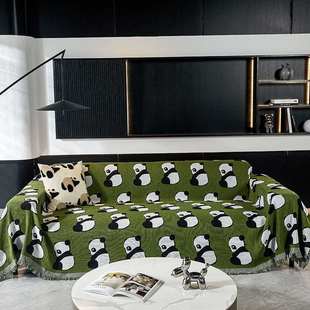 2024新款 抓熊猫全通用猫垫包沙发毯套沙发沙发巾防 沙发盖布四季