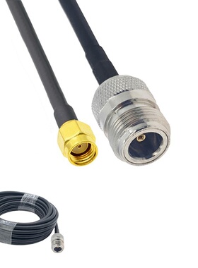 N型母头转RP-SMA馈线反转接线延长线极性RG58射频公天线同轴电缆