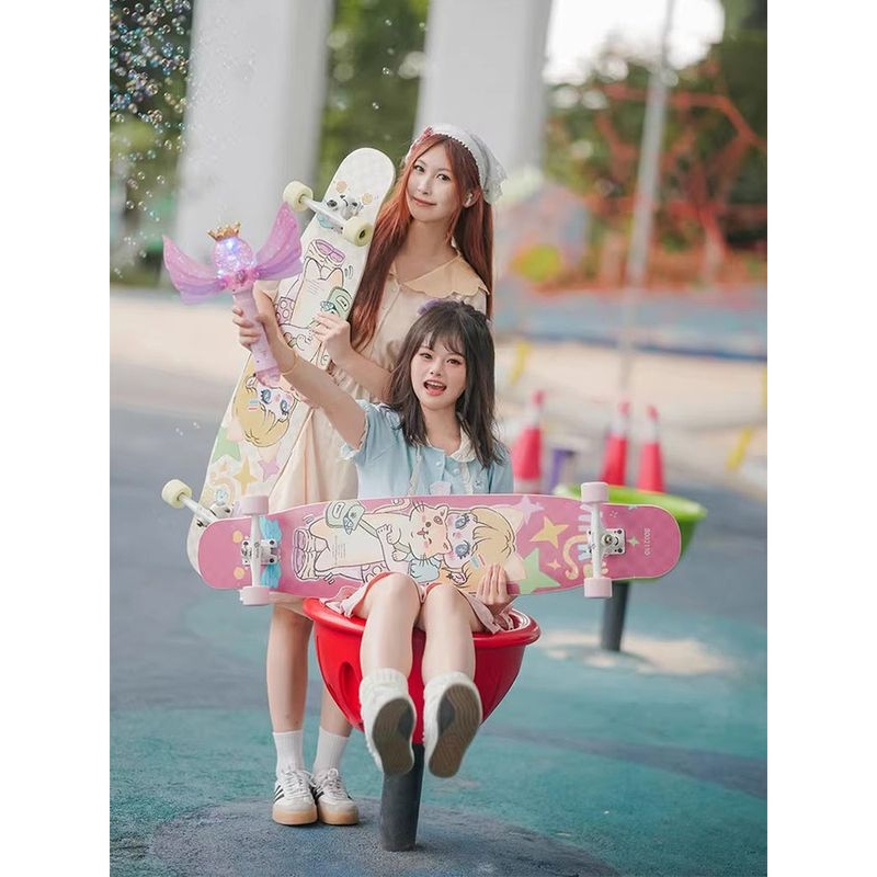 喵板长板男女初学者DC平花新款Rebirth星愿系列MEOW滑板专业版
