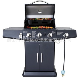 煤气烧烤炉户外家用无烟液化气多功能加厚烧烤架庭院燃气焖烤炉子