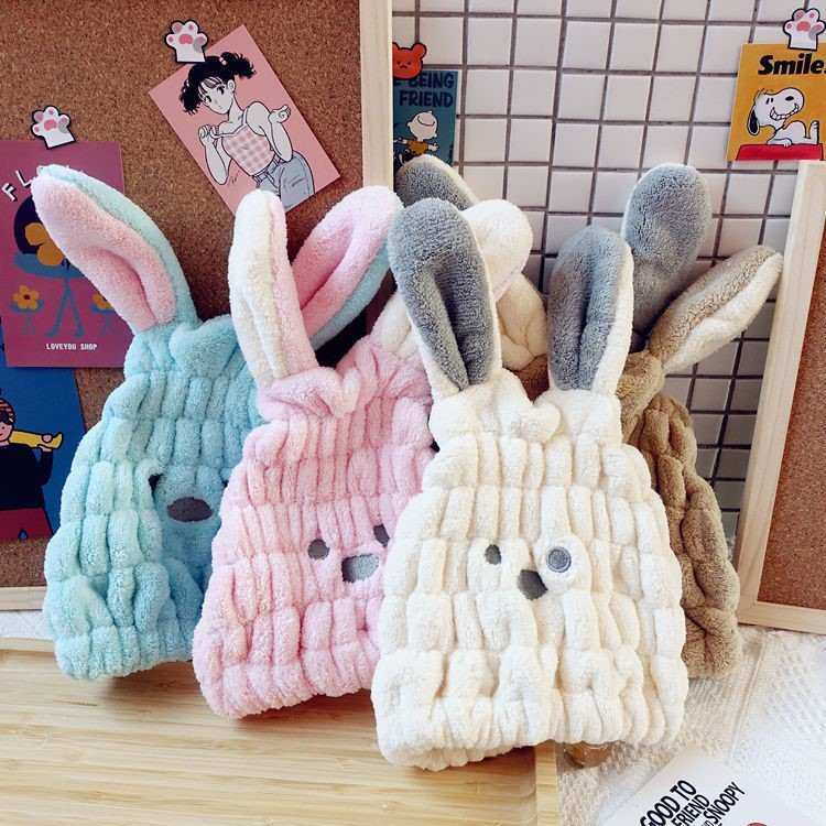 新品 干发帽快速吸水速干可爱兔耳加厚儿童成人洗头发包头巾浴帽,婴童用品,婴童干发帽,淘宝优惠券,粉丝福利购,淘宝优惠卷