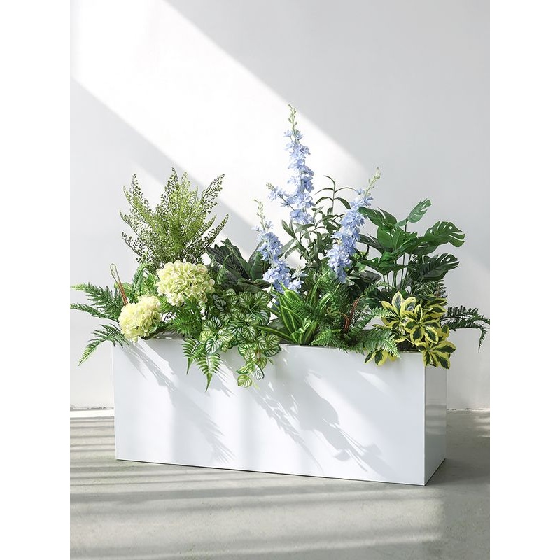 仿真假绿植造景高端轻奢景观组合室内仿生植物花槽箱橱窗装饰摆件