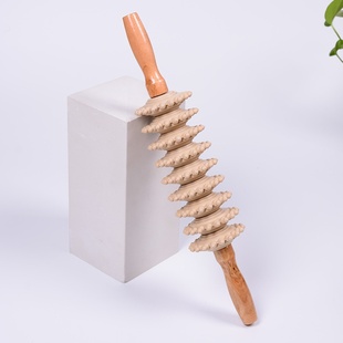 许诺一件全身使用木制器肌肉棒背放松按摩棒滚轮推瑜伽按摩器