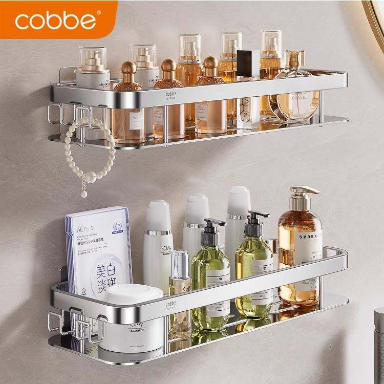 卡贝304不锈钢浴室置物架卫生间免打孔淋浴房三角篮壁挂式收纳架