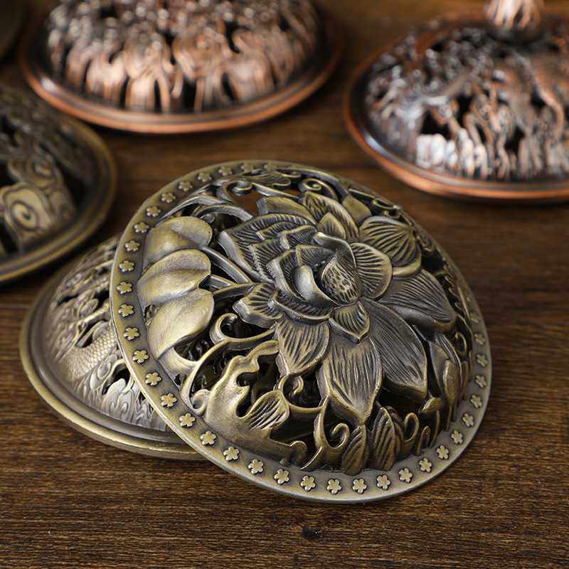 合金香炉盖陶瓷香炉罩金属盖复古香炉盖子红木镂空香炉仿熏,家居饰品,香薰防尘罩,淘宝优惠券,粉丝福利购,淘宝优惠卷