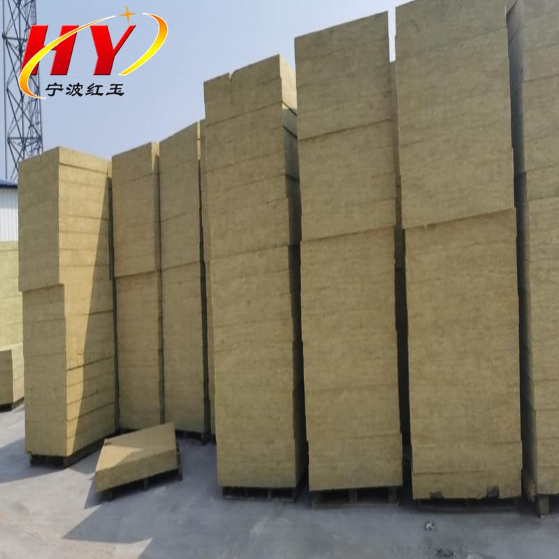 8cm岩棉板120kg工程防火隔热保温岩棉板水泥砂浆岩棉复合板