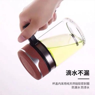 新家园玻璃杯手把茶水杯男士水杯大容量杯杯子茶杯泡礼物礼盒办公