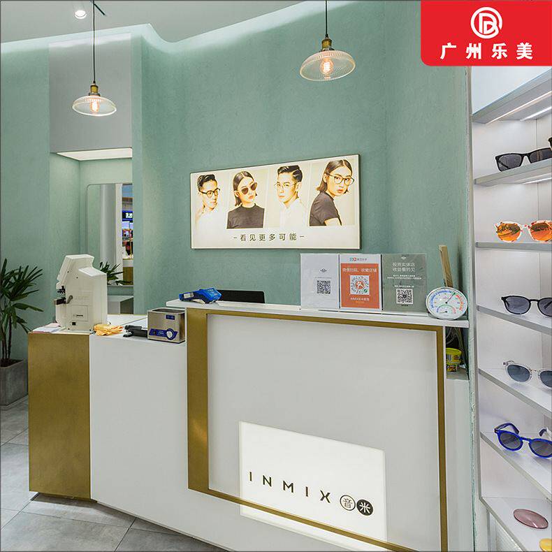 化妆品展示柜定做珠宝样品眼镜店木质烤漆展柜柜台吧台接待台定制